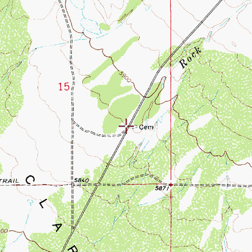 Topographic Map of Kiz Cemetery, UT