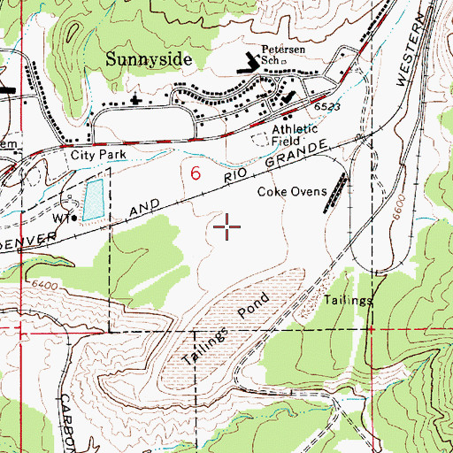Topographic Map of Sunnyside Power Plant Cemetery, UT