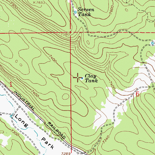 Topographic Map of Clay Tank, AZ