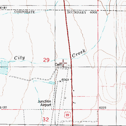 Topographic Map of Harris Cemetery, UT