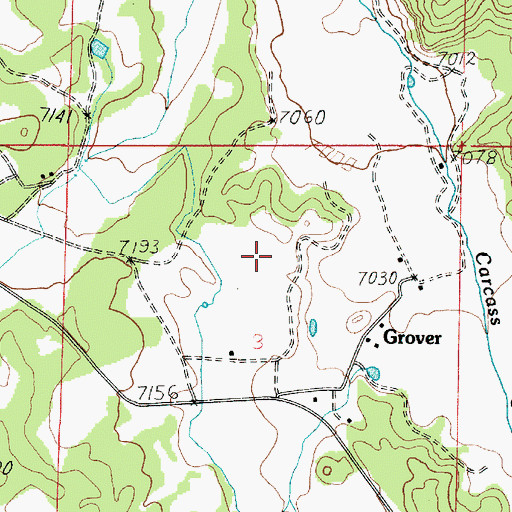 Topographic Map of Grover Cemetery, UT