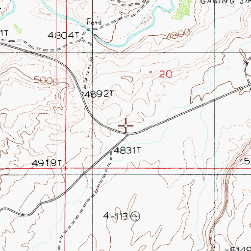 Topographic Map of Crowther Gravesite, UT