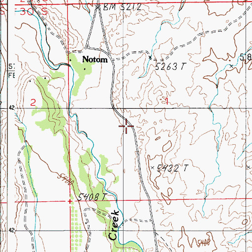 Topographic Map of Esther Fenn Gravesite, UT