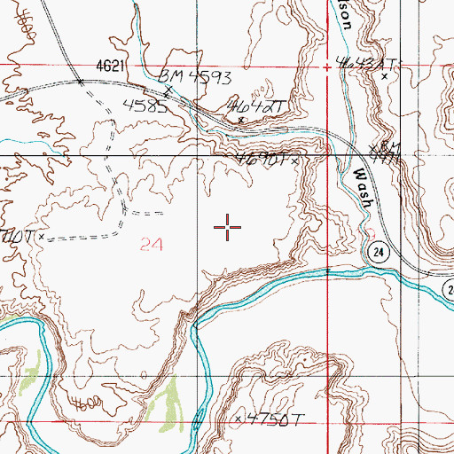 Topographic Map of Town Point Cemetery, UT