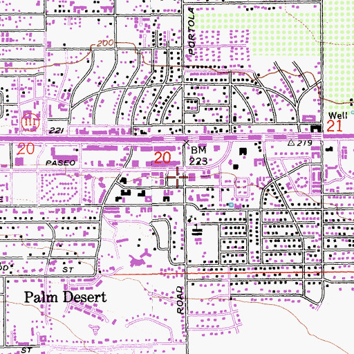Topographic Map of Portola Post Office, CA