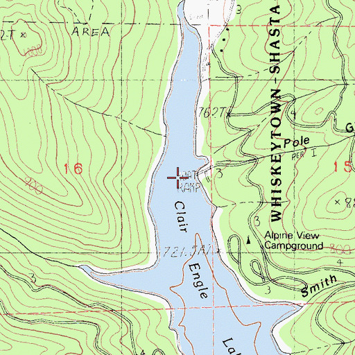 Topographic Map of Bowerman Boat Launching Ramp, CA