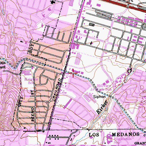 Topographic Map of Atlantic Plaza Post Office, CA