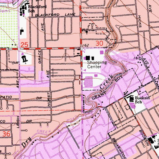 Topographic Map of Willow Glen Post Office, CA