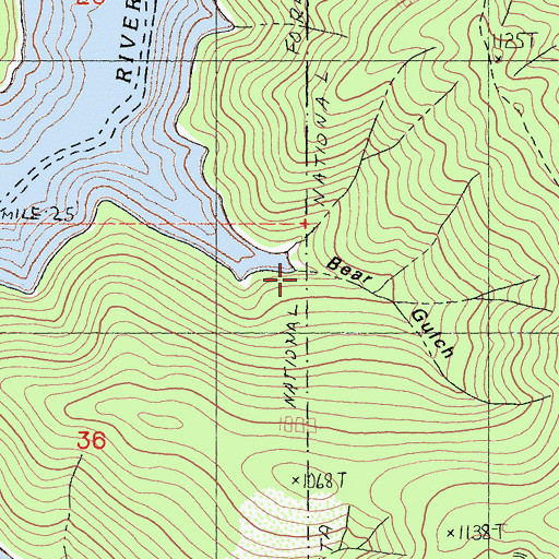 Topographic Map of Bear Gulch, CA