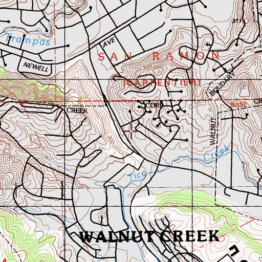 Topographic Map of Rossmoor Post Office, CA