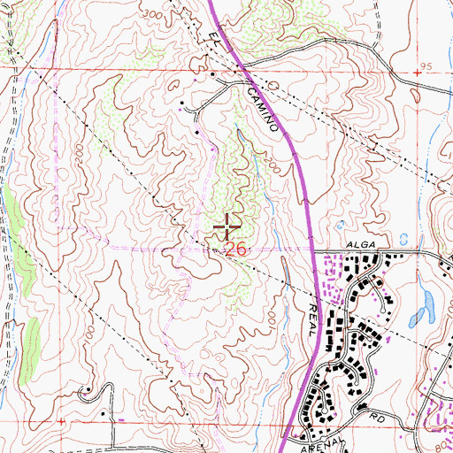 Topographic Map of La Costa Carlsbad Post Office, CA