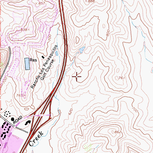 Topographic Map of San Diego Post Office, CA