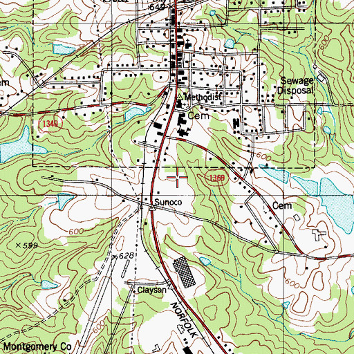Topographic Map of Star Police Department, NC