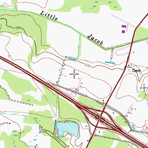 Topographic Map of Robeson County Sheriff's Office, NC