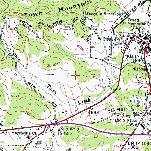 Topographic Map of Clay County Sheriff's Office, NC