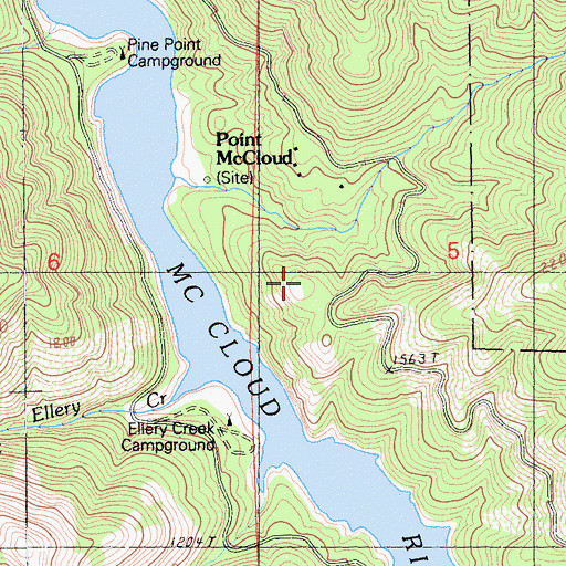 Topographic Map of Samwell Cave, CA