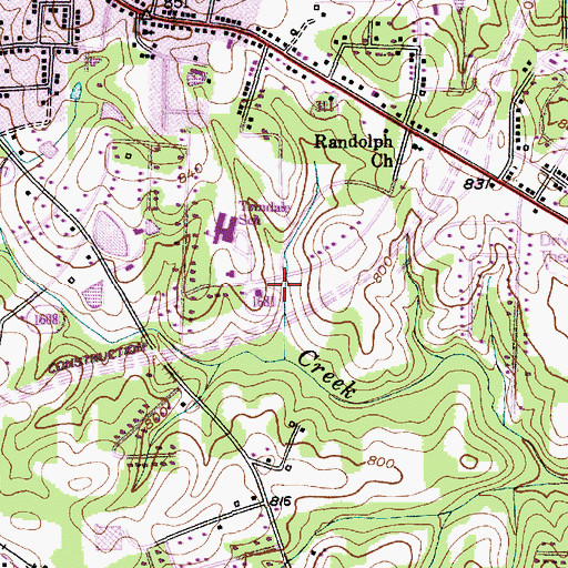 Topographic Map of Archdale Police Department, NC