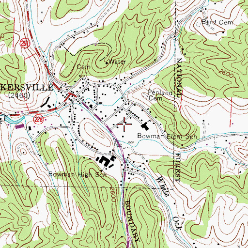 Topographic Map of Mitchell County Sheriff's Office, NC