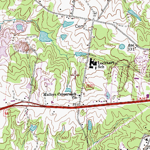 Topographic Map of Knightdale Police Department, NC