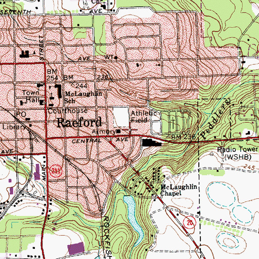 Topographic Map of Hoke County Sheriff's Office, NC