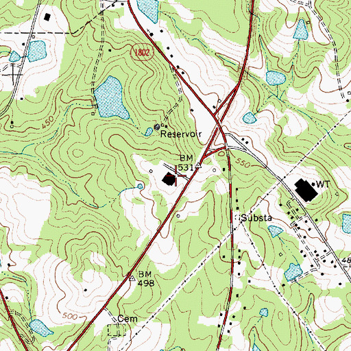 Topographic Map of Carthage Police Department, NC