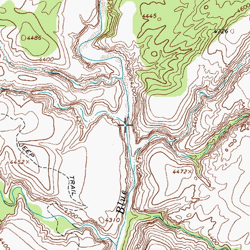 Topographic Map of Clear Creek, AZ
