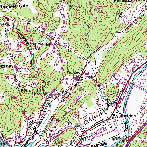Topographic Map of Cherokee County Sheriff's Office, NC