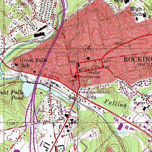 Topographic Map of Richmond County Sheriff's Office, NC