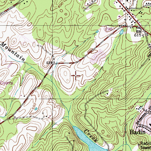 Topographic Map of Albemarle Correctional Institution, NC
