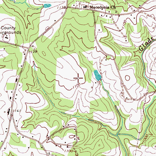 Topographic Map of Alexander Correctional Institution, NC