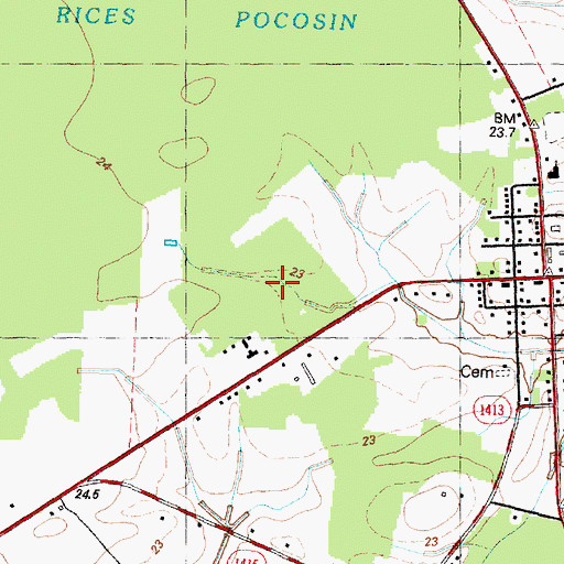 Topographic Map of Eastern Correctional Institution, NC