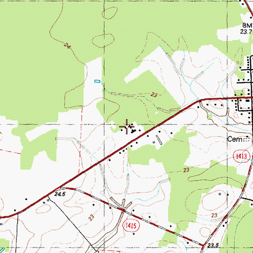 Topographic Map of Greene Correctional Institution, NC