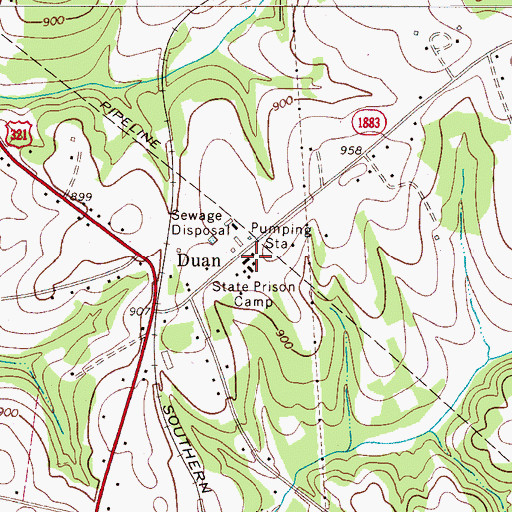 Topographic Map of Catawba Correctional Center, NC