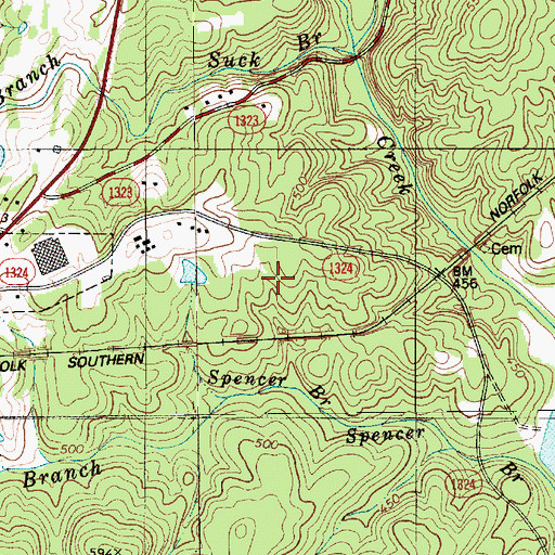 Topographic Map of Southern Correctional Institution, NC