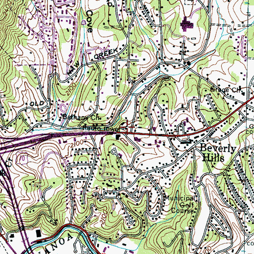 Topographic Map of North Carolina State Highway Patrol Troop G Headquarters, NC