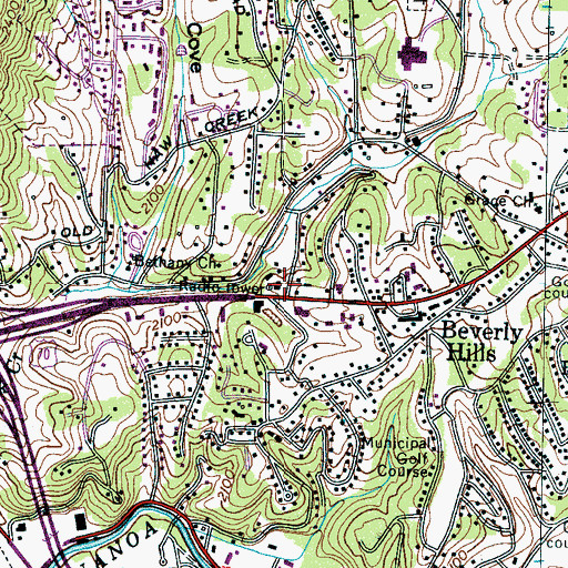 Topographic Map of North Carolina State Highway Patrol Troop G District 4, NC