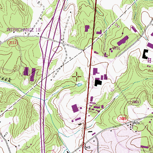 Topographic Map of Charlotte - Mecklenburg Police Department North Division, NC
