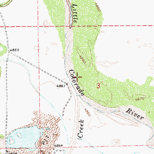 Topographic Map of Clear Creek, AZ