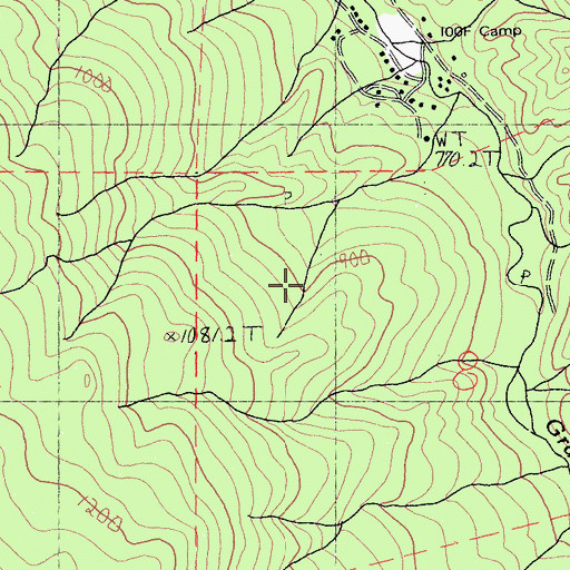 Topographic Map of Ellen Pickett State Forest, CA