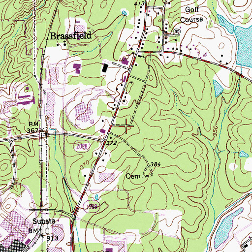 Topographic Map of Durham Police Department District 4 Substation, NC