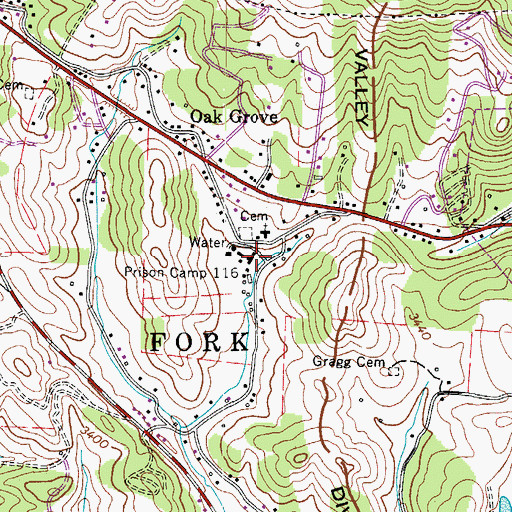 Topographic Map of Watauga County Sheriff's Office, NC