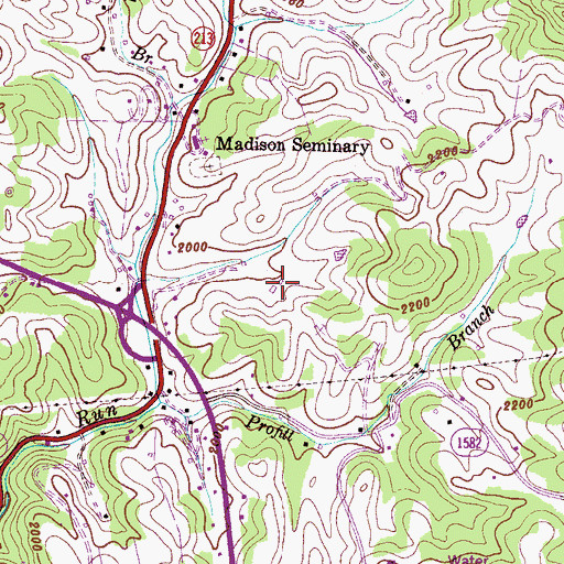 Topographic Map of Madison County Sheriff's Office, NC
