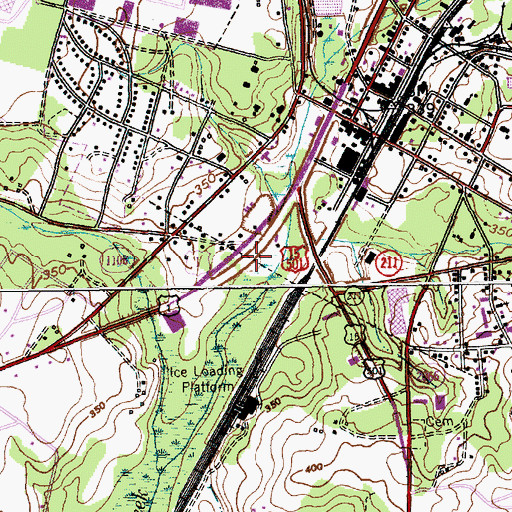 Topographic Map of North Carolina State Highway Patrol Troop H District 6, NC