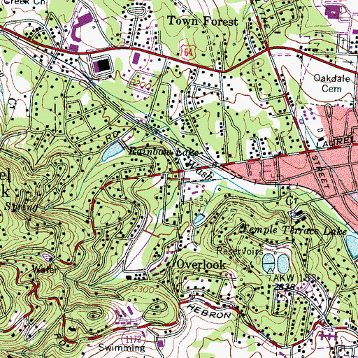 Topographic Map of Laurel Park Police Department, NC