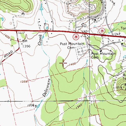 Topographic Map of Fisher - Fry Cemetery, TX