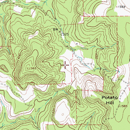 Topographic Map of Jahn Cemetery, TX