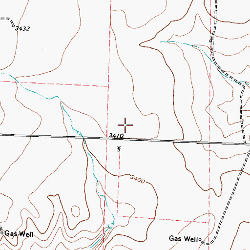 Topographic Map of Texhoma Mennonite Cemetery, TX