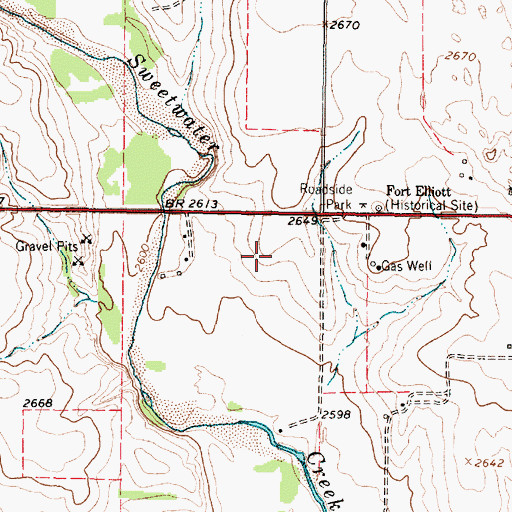 Topographic Map of Harden Acres Cemetery, TX