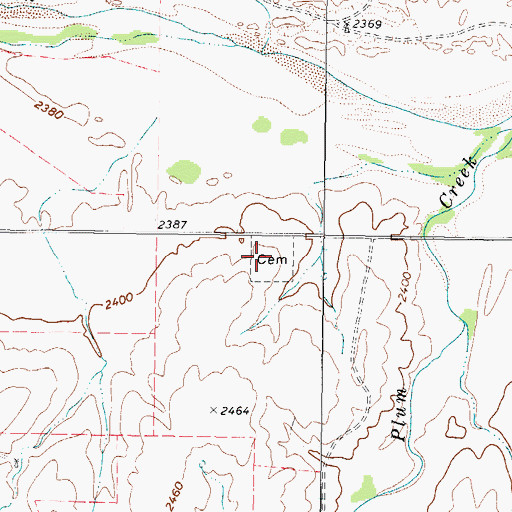 Topographic Map of Lipscomb Cemetery, TX