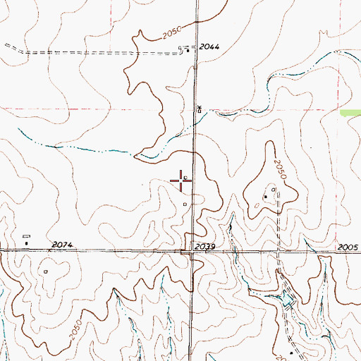 Topographic Map of Rolla Cemetery, TX